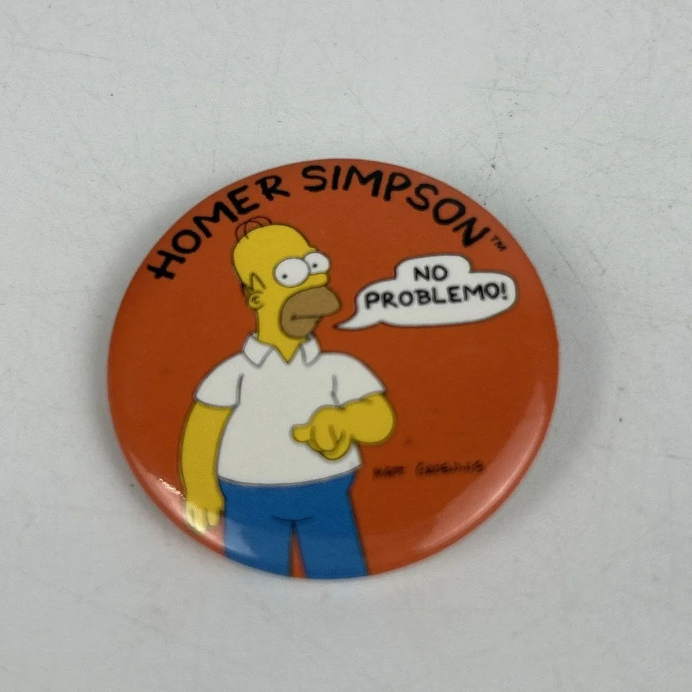 Vintage The Simpsons Pin And‎ Keychain Set Seven Items Total